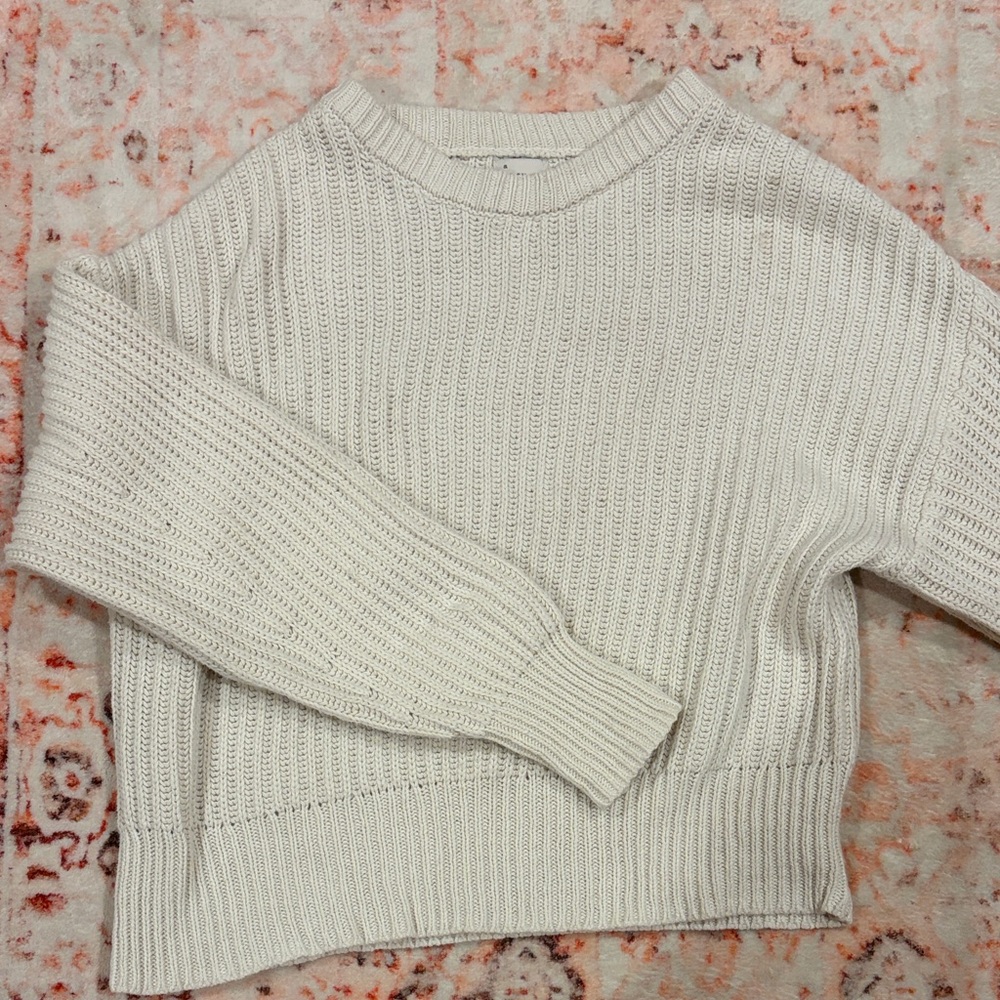 Cozy White Knit Sweater